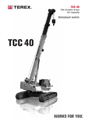 Grúas sobre orugas - Pluma telescópica Terex Bendini TCC 40
