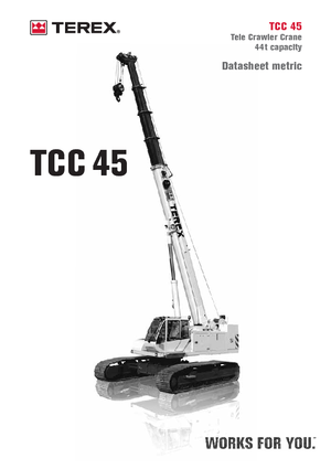 Grúas sobre orugas - Pluma telescópica Terex Bendini TCC 45