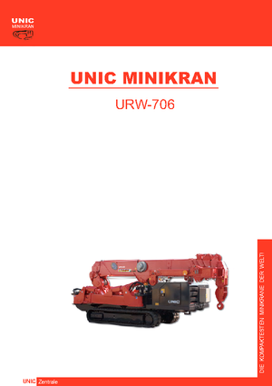 Grúas sobre orugas - Pluma telescópica UNIC URW-706