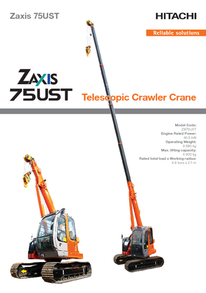 Grúas sobre orugas - Pluma telescópica Hitachi Sumitomo ZX 75 UST