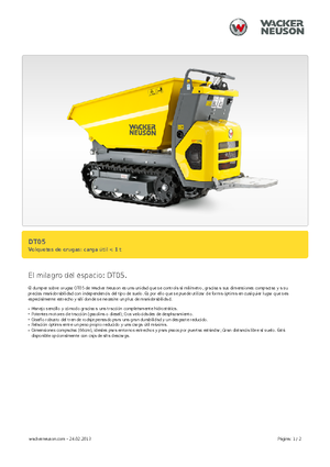 Dúmperes de orugas Wacker Neuson DT05