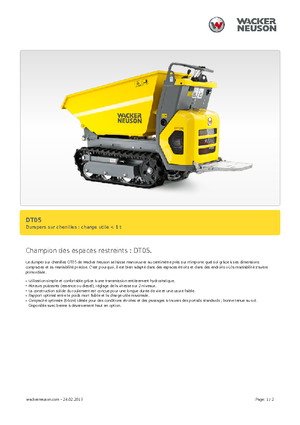 Dúmperes de orugas Wacker Neuson DT05