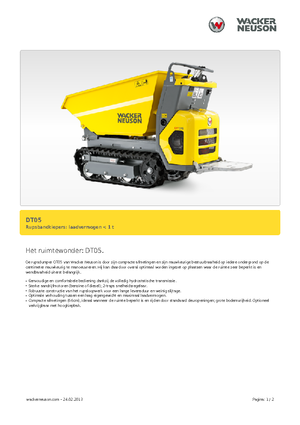Dúmperes de orugas Wacker Neuson DT05