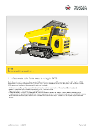 Dúmperes de orugas Wacker Neuson DT08