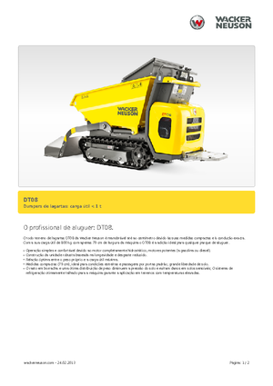 Dúmperes de orugas Wacker Neuson DT08