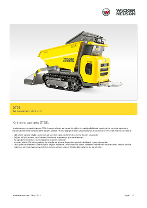 Dúmperes de orugas Wacker Neuson DT08