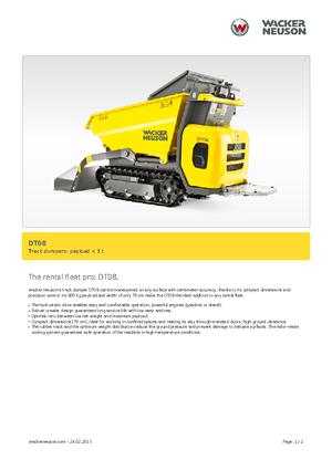 Dúmperes de orugas Wacker Neuson DT08