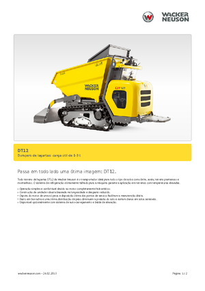 Dúmperes de orugas Wacker Neuson DT12