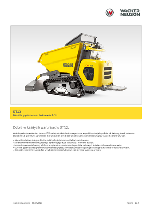 Dúmperes de orugas Wacker Neuson DT12