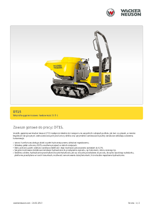 Dúmperes de orugas Wacker Neuson DT15