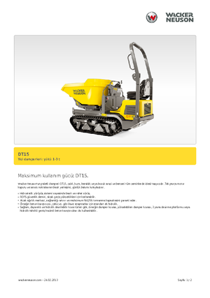 Dúmperes de orugas Wacker Neuson DT15