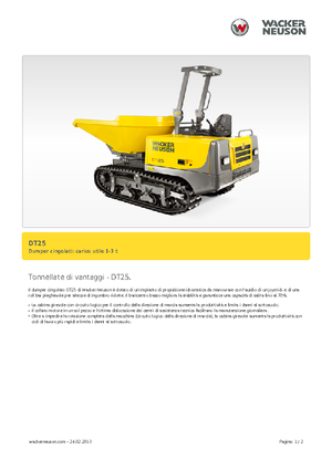 Dúmperes de orugas Wacker Neuson DT25