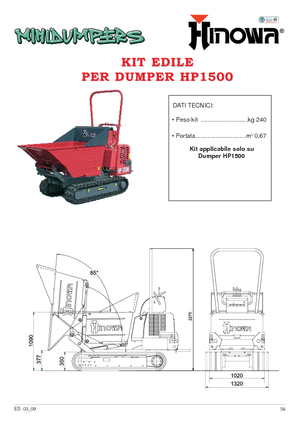Dúmperes de orugas Hinowa HP 1500