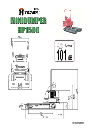 Dúmperes de orugas Hinowa HP 1500