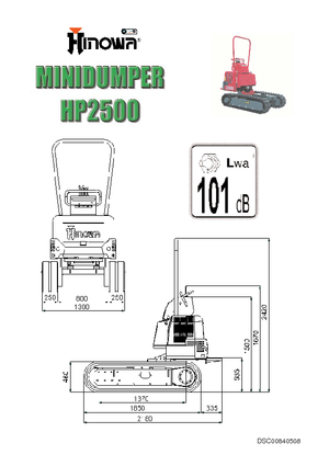 Dúmperes de orugas Hinowa HP 2500