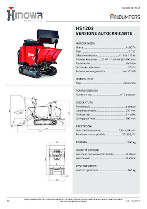 Dúmperes de orugas Hinowa HS1203