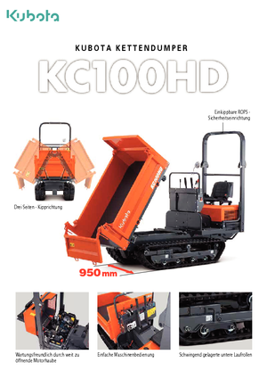 Dúmperes de orugas Kubota KC 100 HD