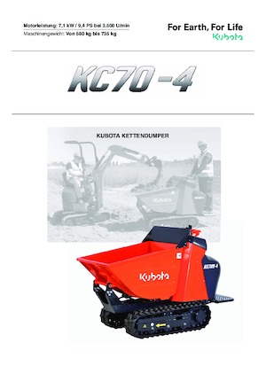Dúmperes de orugas Kubota KC70-4