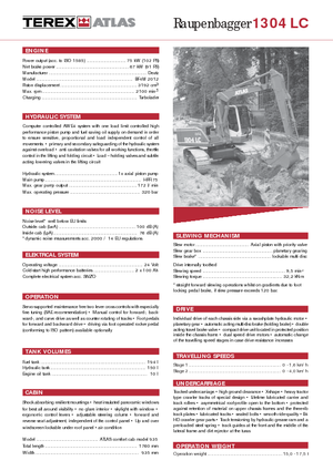 Excavadoras de orugas Atlas 1304 LC