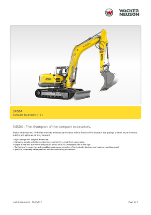 Excavadoras de orugas Wacker Neuson 14504