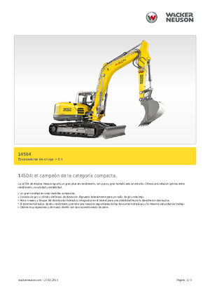Excavadoras de orugas Wacker Neuson 14504