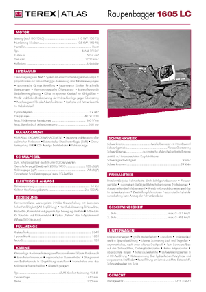 Excavadoras de orugas Atlas 1605 LC