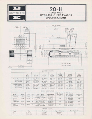 Excavadoras de orugas Bucyrus 20-H