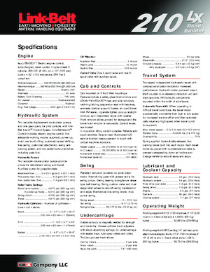 Excavadoras de orugas Link-Belt 210 LX Road Builder