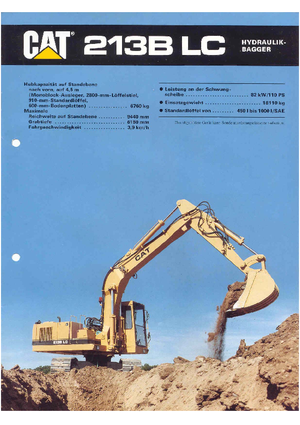 Excavadoras de orugas Caterpillar 213B LC