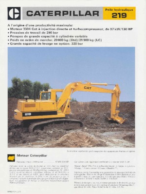 Excavadoras de orugas Caterpillar 219