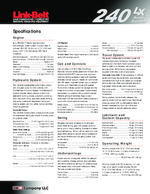 Excavadoras de orugas Link-Belt 240 LX Road Builder