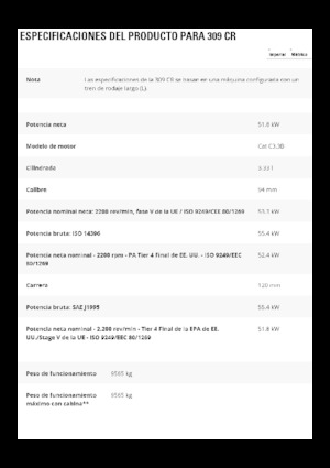 Excavadoras de orugas Caterpillar 309 CR