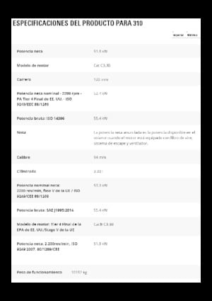 Excavadoras de orugas Caterpillar 310