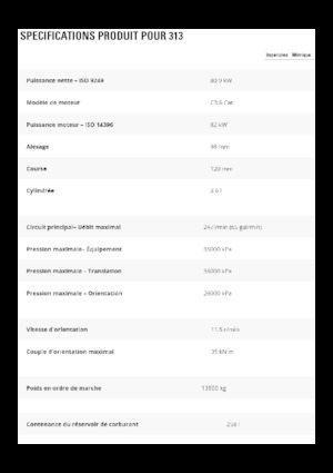 Excavadoras de orugas Caterpillar 313