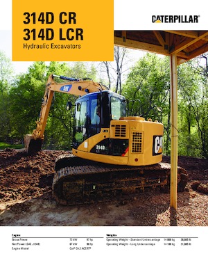 Excavadoras de orugas Caterpillar 314D CR