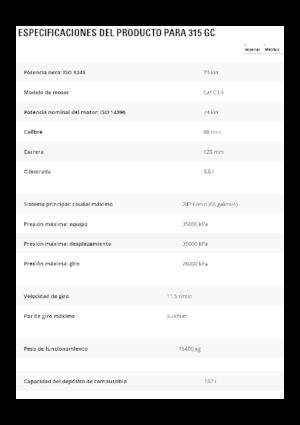 Excavadoras de orugas Caterpillar 315 GC