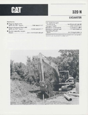 Excavadoras de orugas Caterpillar 320N