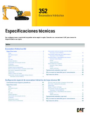 Excavadoras de orugas Caterpillar 352