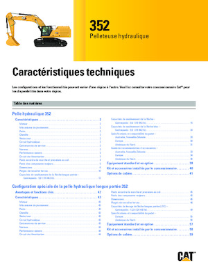Excavadoras de orugas Caterpillar 352
