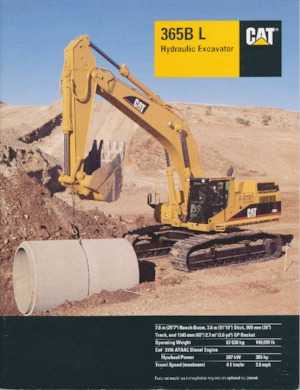 Excavadoras de orugas Caterpillar 365B