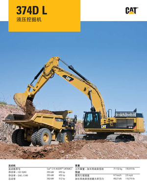 Excavadoras de orugas Caterpillar 374D L