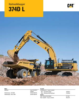 Excavadoras de orugas Caterpillar 374D L