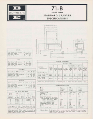 Excavadoras de orugas Bucyrus 71-B
