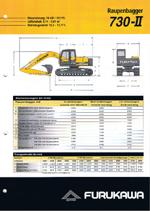 Excavadoras de orugas Furukawa 730-II LS