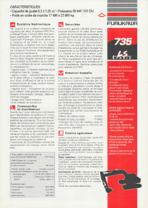 Excavadoras de orugas Furukawa 735 LS-tronic