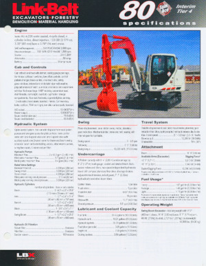 Excavadoras de orugas Link-Belt 80 Spin Ace