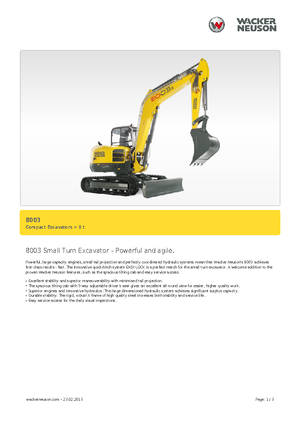Excavadoras de orugas Neuson 8003