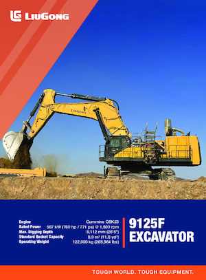 Excavadoras de orugas Liugong 9125F