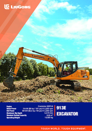 Excavadoras de orugas Liugong 913E