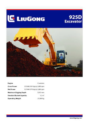 Excavadoras de orugas Liugong 925D